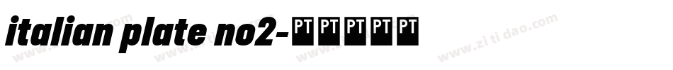 italian plate no2字体转换